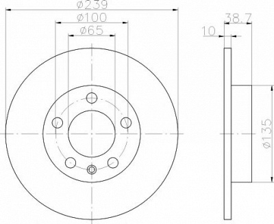 HELLA PAGID 8dd355105701 -  Тормозной диск